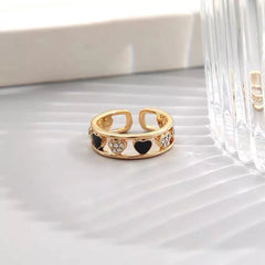 Black Heart Delicious Ring