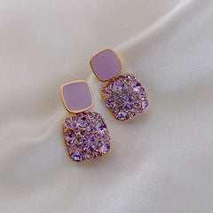 Lavender Luxury Earrings-Anti Tarnish|| Waterproof