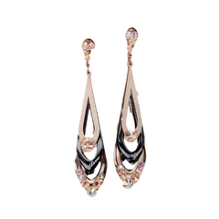 Premium Golden Black Earnings  & Get Free Bracelet