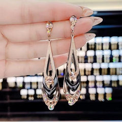 Premium Golden Black Earnings  & Get Free Bracelet