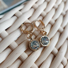 Golden Round Ball Earrings