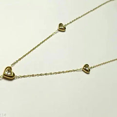 Dainty Crystal Heart Charms Pendant