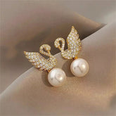 Peacock Pearl Studs- Anti Tarnish || Waterproof