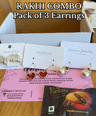 Rakhi Loving Combo Pack of 3 Earrings