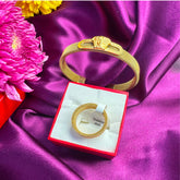 Anti Tarnish Golden Combo Set (Bracelet + Ring)