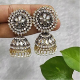 Stylish Silver Oxidised Jhumka