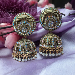 Cosmic Swirl Jhumkas