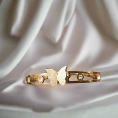 Premium Butterfly Unique Kada With 18K Gold Platted With Stainless Steel