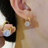 Rotatable Unique Zircon Earrings