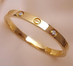 Golden Anti Tarnish 18K Pearl Kada with Stainless Steel