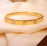 Golden Anti Tarnish 18K Pearl Kada with Stainless Steel