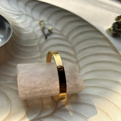 Statement Golden Stainless Steel Kada With Waterproof and Anti Tarnish