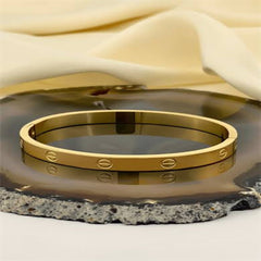 Statement Golden Stainless Steel Kada With Waterproof and Anti Tarnish