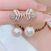 Ball Square Zircon Earrings