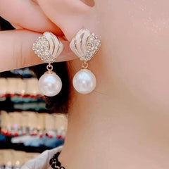 Ball Square Zircon Earrings