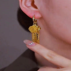 Dazzling Yellow Rose Gold Hoops