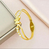 Anti-Tarnish Butterfly Stone Studded Bracelet