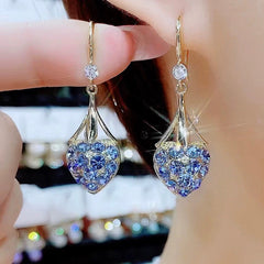 Purple Heart Loving Earrings