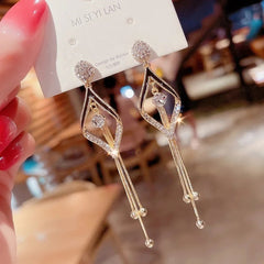 Zircon Studs Rhombus Hanging