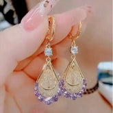 Golden Zircon Dashing Earrings