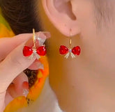 Red Bowtie Stylish Earrings