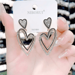 Heart Zircon Attractive Earrings