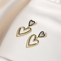 Heart Zircon Attractive Earrings