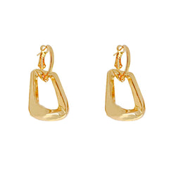 Gold Hoops Curve Earrings