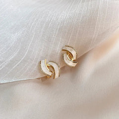 White CC Studs-Anti Tarnish || Waterproof