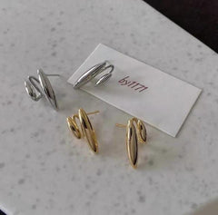 Silver Drops Studs