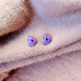Purple Geometric Studs