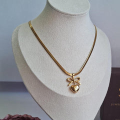 Heart Pendant with a Bow design