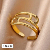 Gold Plated Adjustable ring