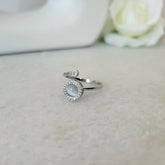 Icy Green Cubic Ring