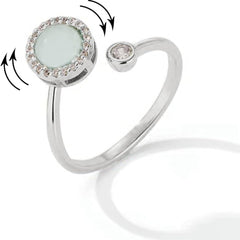 Icy Green Cubic Ring