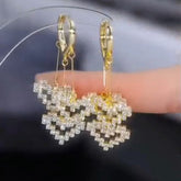 Heart Shaped Crystal Hoops