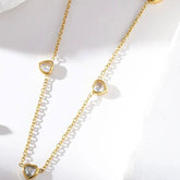 Dainty Crystal Heart Charms Pendant