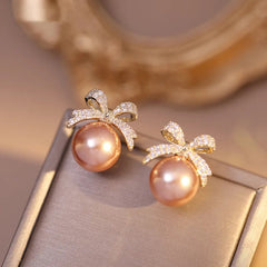 Ball Ribbon Earrings- Anti Tarnish || Waterproof