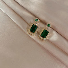 Green Wisher Earrings - Anti Tarnish || Waterproof