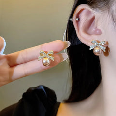 Ball Ribbon Earrings- Anti Tarnish || Waterproof