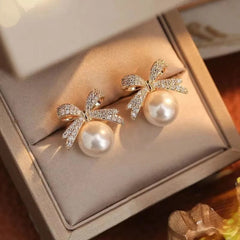 Ball Ribbon Earrings- Anti Tarnish || Waterproof