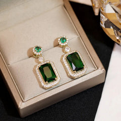 Green Wisher Earrings - Anti Tarnish || Waterproof