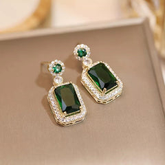 Green Wisher Earrings - Anti Tarnish || Waterproof