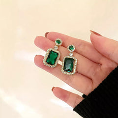 Green Wisher Earrings - Anti Tarnish || Waterproof