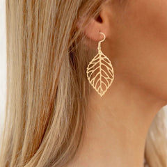 Glittery Leaf Earring