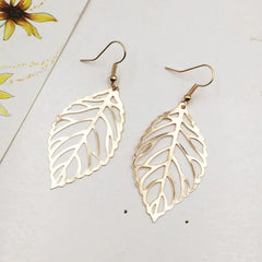 Glittery Leaf Earring