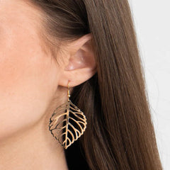 Glittery Leaf Earring