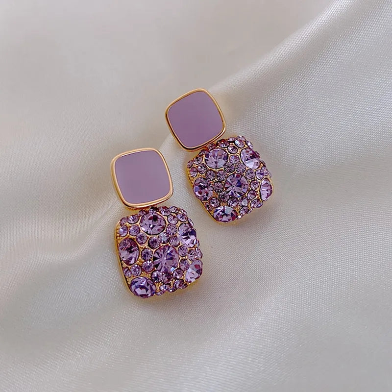 Lavender Luxury Earrings-Anti Tarnish|| Waterproof