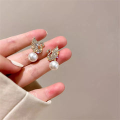 Peacock Pearl Studs- Anti Tarnish || Waterproof