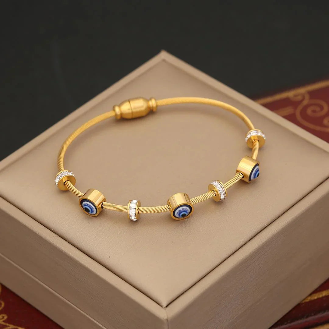 Gold Platted Evil Eye Stylish Bracelet